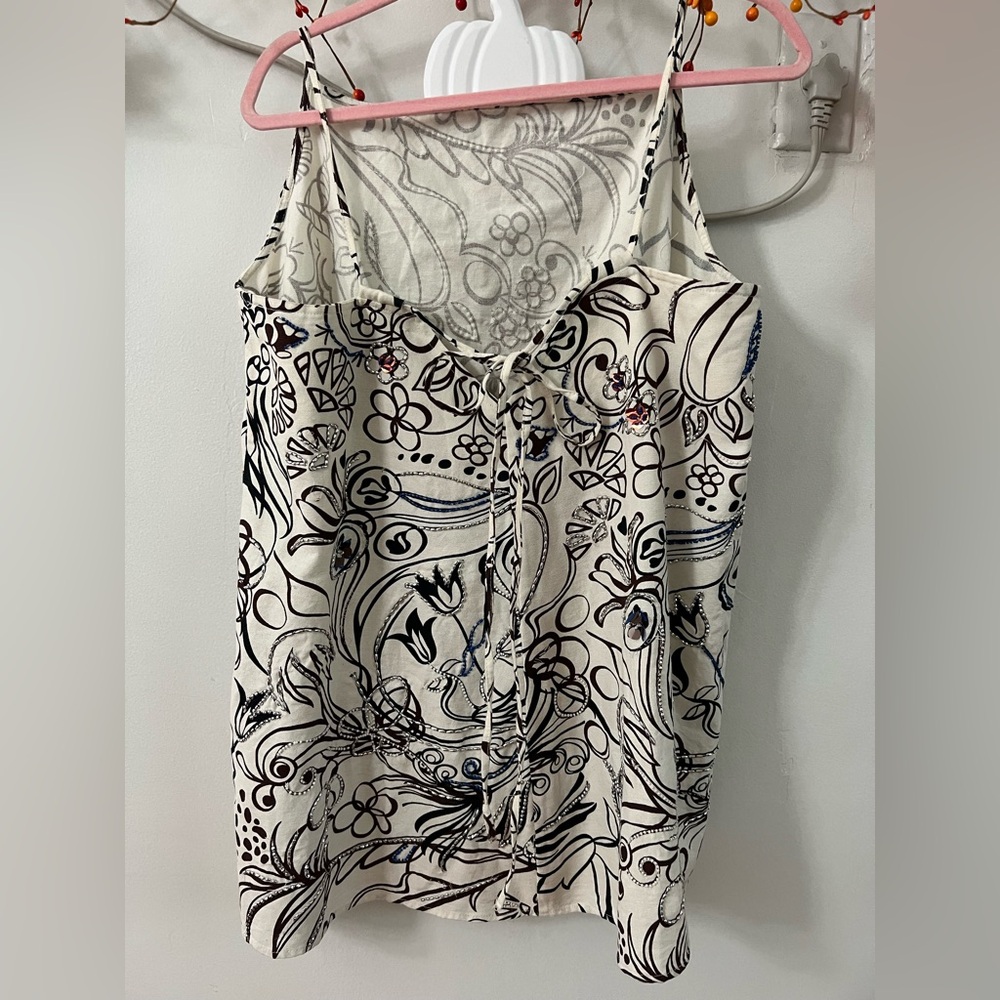 Zara Black, Brown Silver, Cooper, Blue and White Patterned Mini Dress - Picture 5 of 9